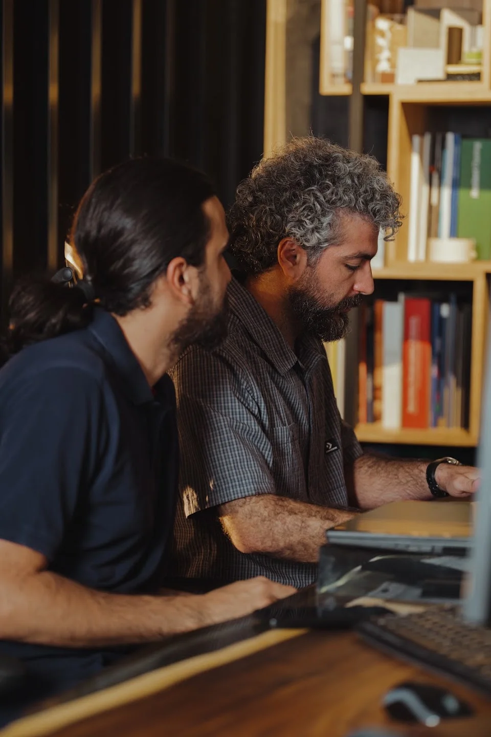 Creative collaboration in a warm workspace
